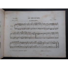 THYS A. Les Fées de Paris Valses Piano 4 mains ca1850