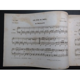 THYS A. Les Fées de Paris Valses Piano 4 mains ca1850
