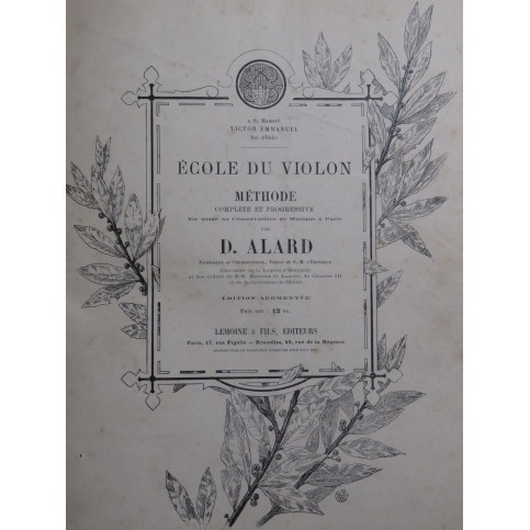 ALARD Delphin École du Violon Méthode Violon ca1895