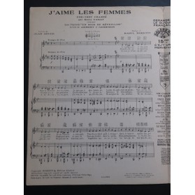 MORETTI Raoul J'aime les Femmes Chant Piano 1932