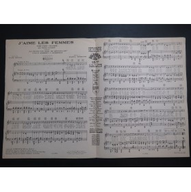 MORETTI Raoul J'aime les Femmes Chant Piano 1932
