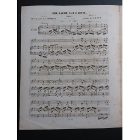 DE GROOT Adolphe Une Larme sur l'Autel Chant Piano ca1840