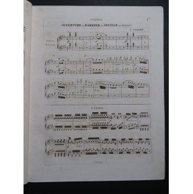 CZERNY Charles Ouverture Barbier de Séville Rossini Piano 6 mains ca1850