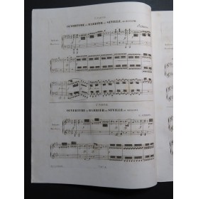 CZERNY Charles Ouverture Barbier de Séville Rossini Piano 6 mains ca1850