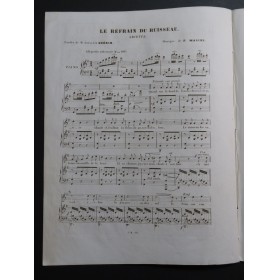 MASINI F. Le refrain du ruisseau Chant Piano ca1840
