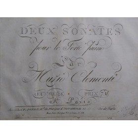 CLEMENTI Muzio Deux Sonates...