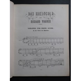 WAGNER Richard Das Rheingold Opéra Chant Piano 1861
