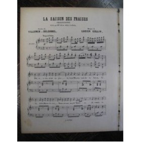 COLLIN Lucien La Saison des Fraises Chant Piano XIXe