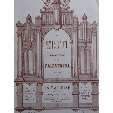 PALESTRINA Pleni Sunt Coeli Chant Orgue ca1860