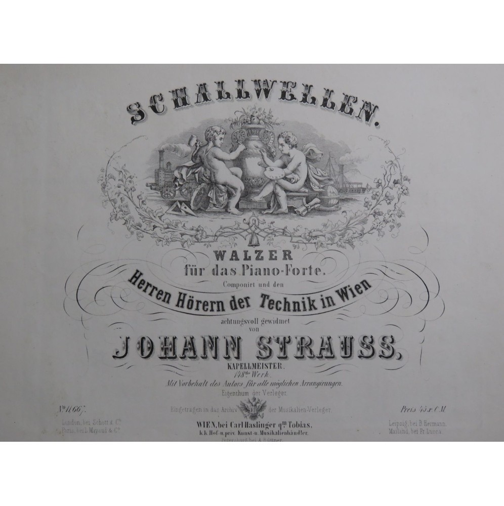 STRAUSS Johann Schallwellen op 148 Piano 1854