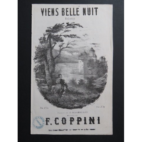 COPINI F. Viens Belle Nuit Chant Guitare ca1860