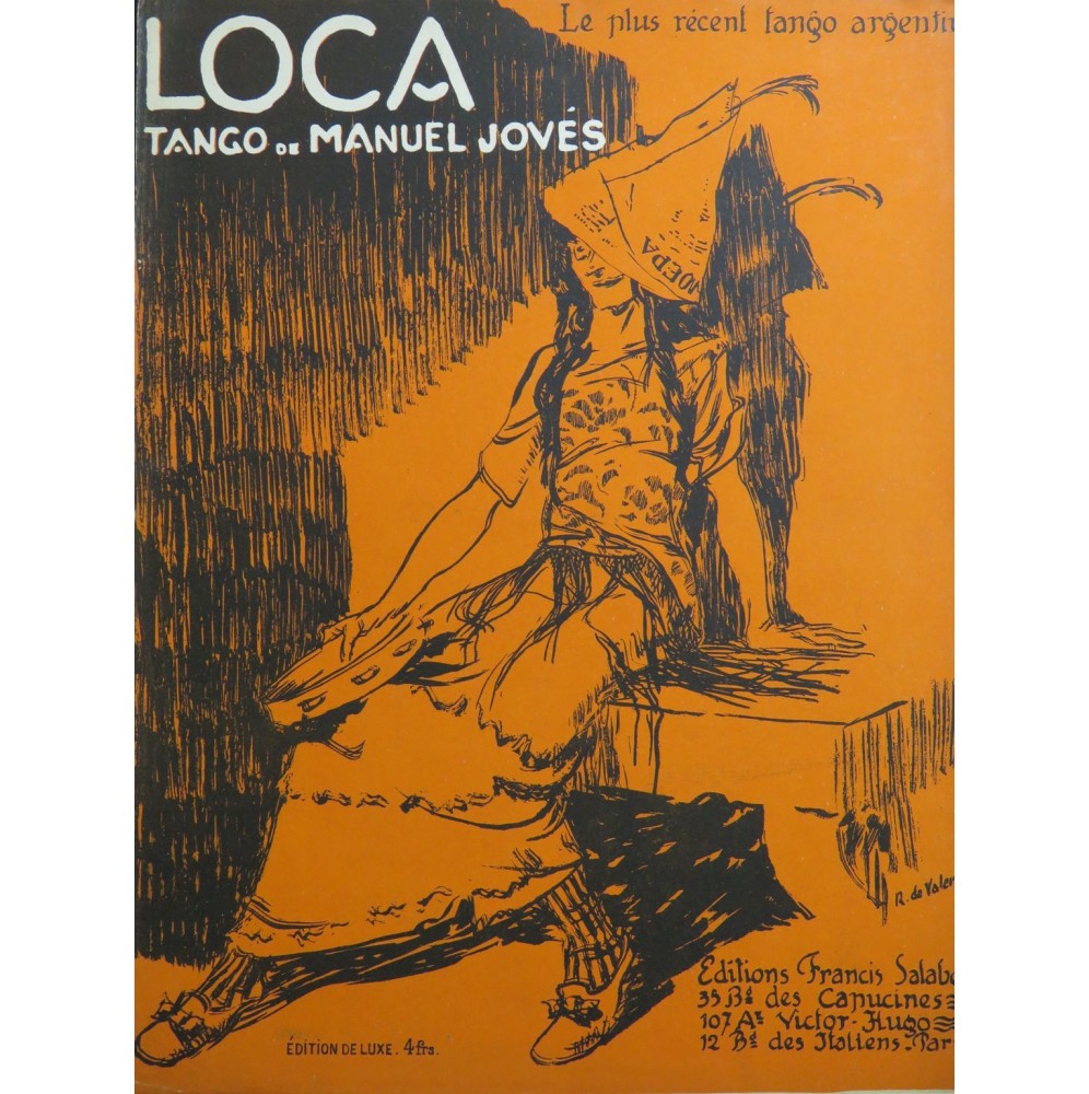 JOVÈS Manuel Loca ! Tango Argentin Piano 1923