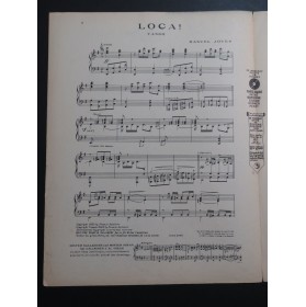 JOVÈS Manuel Loca ! Piano 1923