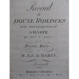 DE MARIN M. Ed. Recueil de...