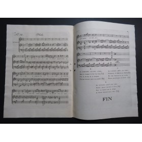 DE MARIN M. Ed. Recueil de Romances 3e Harpe Chant XVIIIe