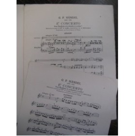 HAENDEL G. F. Concerto No 1 Hautbois Piano