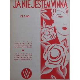 GOLDA Artura Ja nie jestem winna Tango Chant Piano 1934