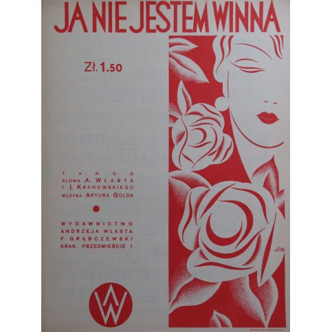 GOLDA Artura Ja nie jestem winna Chant Piano 1934
