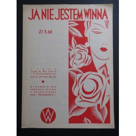 GOLDA Artura Ja nie jestem winna Tango Chant Piano 1934