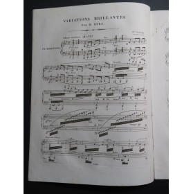 HERZ Henri Variations Brillantes sur la Violette op 48 Piano ca1840