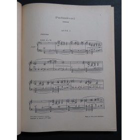 ROUSSEL Albert Padmavati Opéra Chant Piano 1919