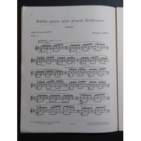 GABUS Monique Stèle pour une Jeune Indienne Guitare 1977