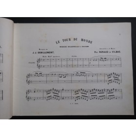 DEBILLEMONT J. J. Marche Solennelle des Rajahs Piano 4 mains ca1870