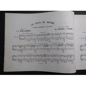 DEBILLEMONT J. J. Marche Solennelle des Rajahs Piano 4 mains ca1870