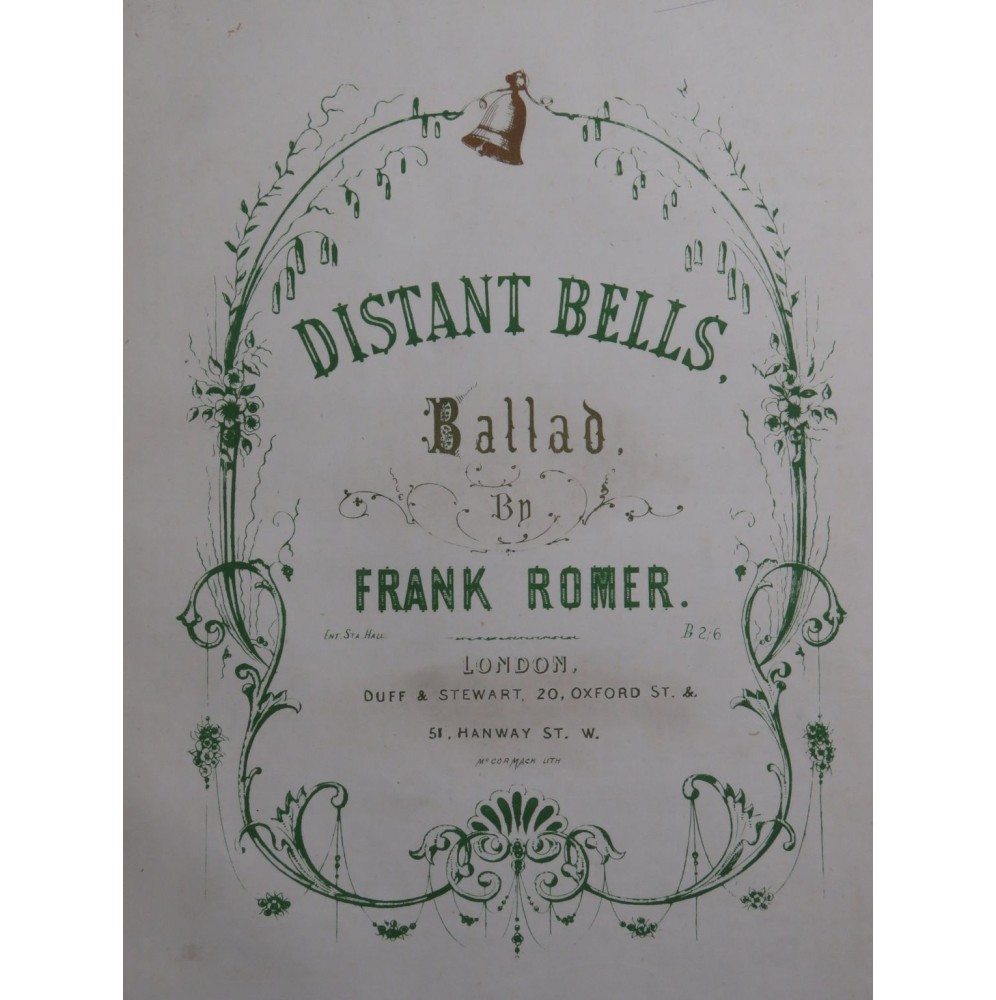 ROMER Frank Distant Bells Chant Piano XIXe siècle