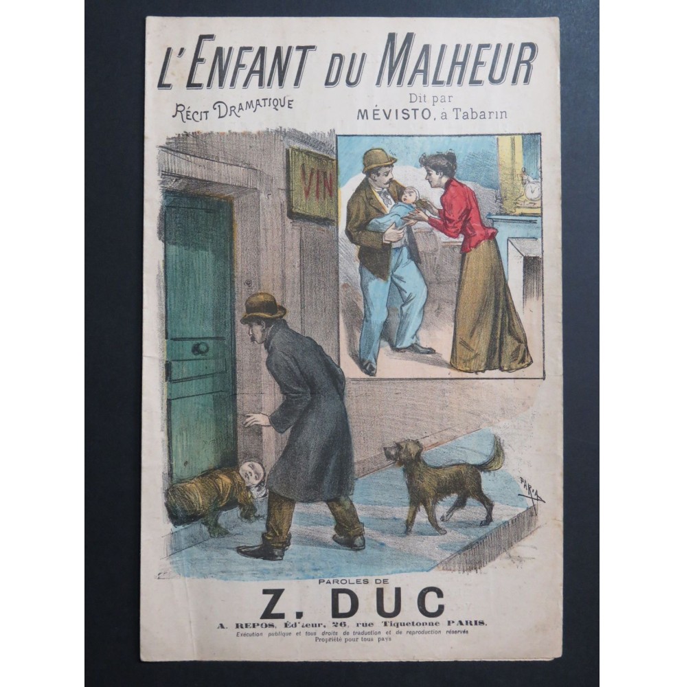 L'Enfant du Malheur Z. Duc Récit Dramatique
