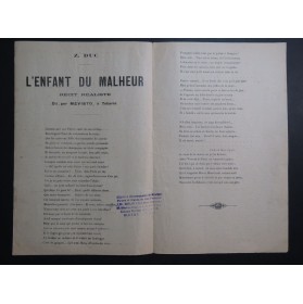 L'Enfant du Malheur Z. Duc Récit Dramatique