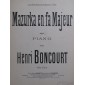 BONCOURT Henri Mazurka en...