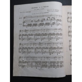 CONCONE Joseph Stances à L'Océan Chant Piano ca1850