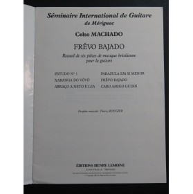 MACHADO Celso Frêvo Bajado 6 Pièces Musique Brésilienne Guitare 1985