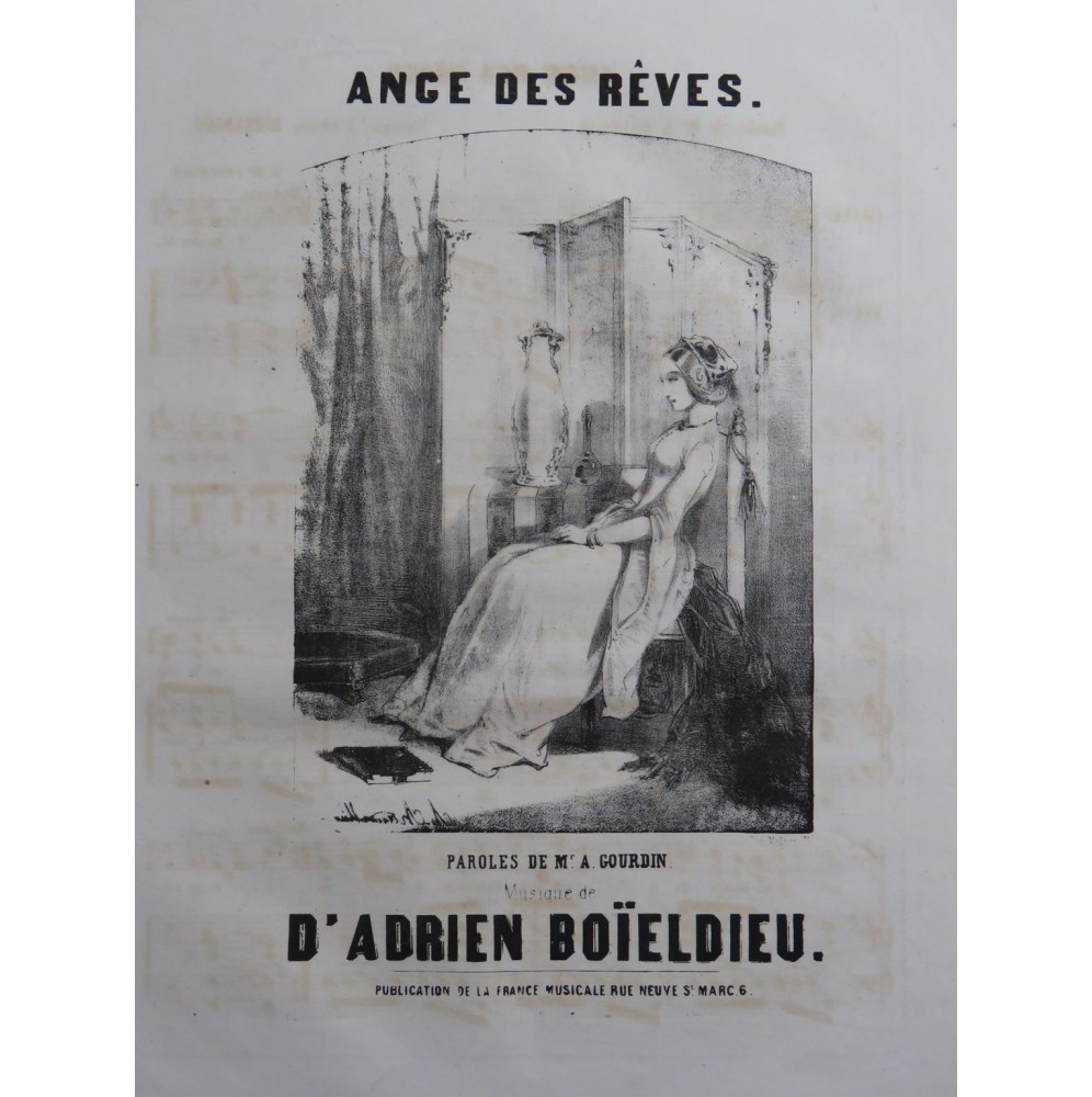 BOÏELDIEU Adrien Ange des Rêves Chant Piano ca1830