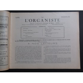 L'Organiste 3e Année No 9 Potier Magin Bouché Orgue 1937