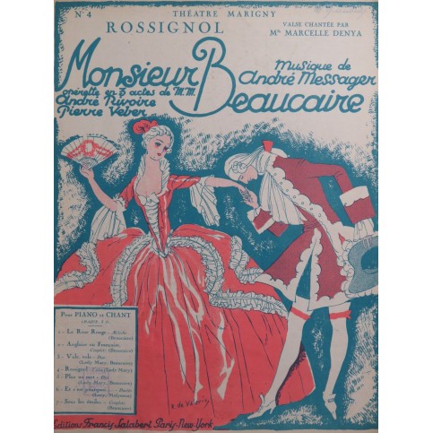 MESSAGER André Rossignol Chant Piano