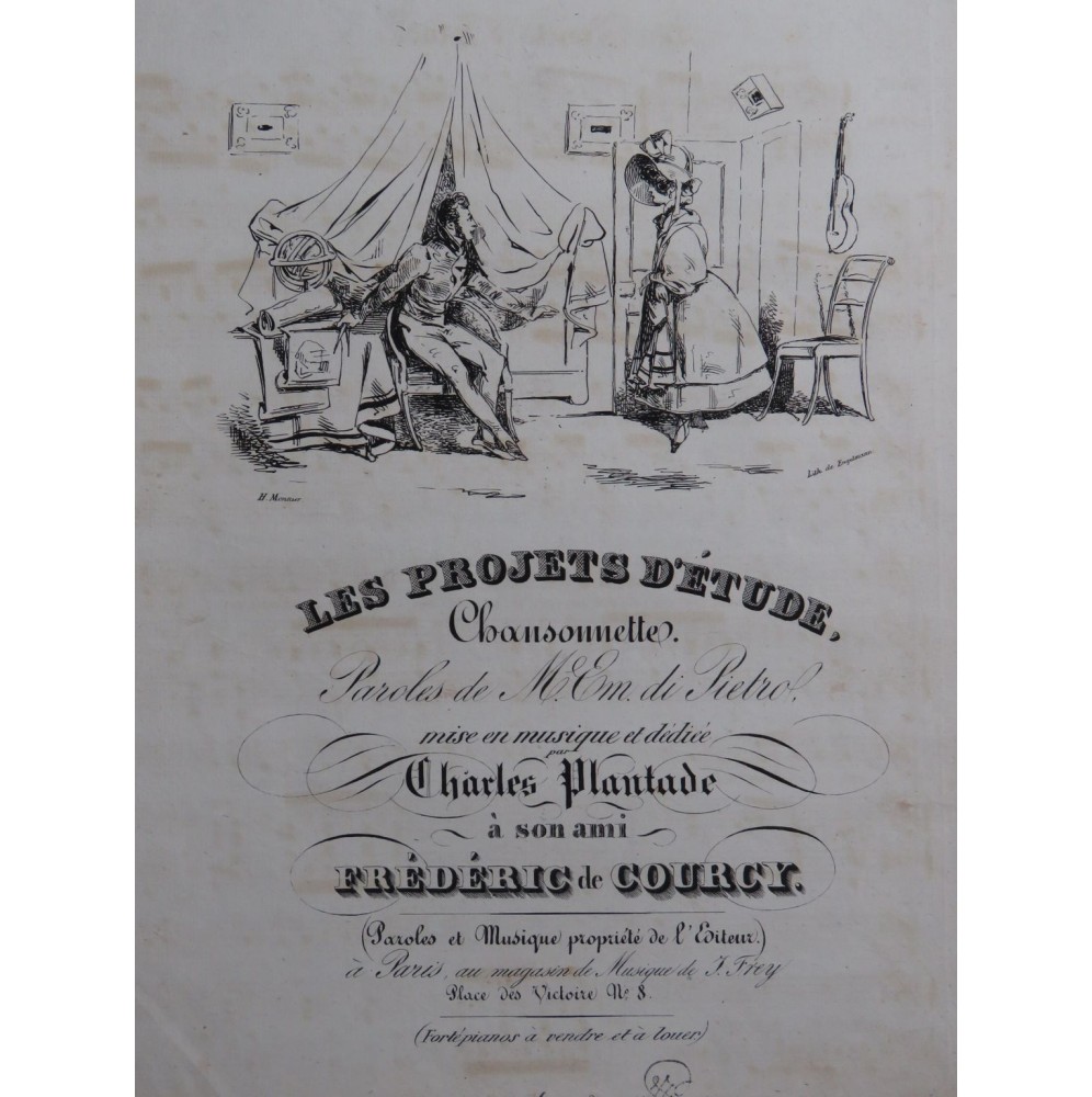 PLANTADE Charles Les Projets d'Étude Chant Piano ca1830