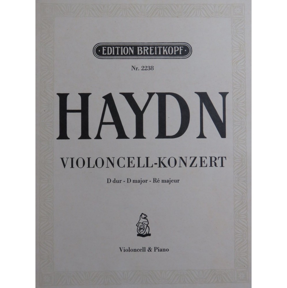 HAYDN Joseph Concerto D dur Piano Violoncelle