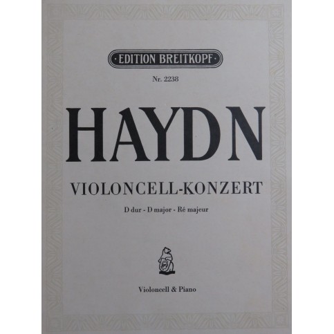 HAYDN Joseph Concerto D dur Piano Violoncelle