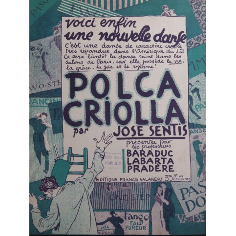 SENTIS José Polca Criolla Piano 1922