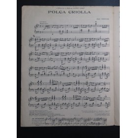 SENTIS José Polca Criolla Piano 1922