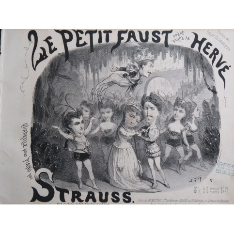 STRAUSS Isaac Le Petit Faust de Hervé Quadrille No 1 Piano 1869