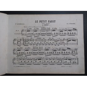 STRAUSS Isaac Le Petit Faust de Hervé Quadrille No 1 Piano 1869