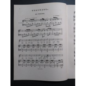 LACHNER J. Sérénade Chant Piano XIXe siècle