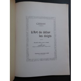 CZERNY Charles L'art de délier les doigts op 740 Piano 1974