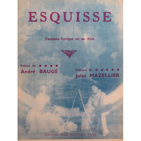 MAZELLIER Jules Esquisse Fantaisie Lyrique Chant Piano 1935