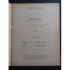MAZELLIER Jules Esquisse Fantaisie Lyrique Chant Piano 1935
