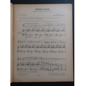 MAZELLIER Jules Esquisse Fantaisie Lyrique Chant Piano 1935