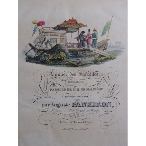 PANSERON Auguste L'Union des Sarcelles Chant Piano ca1840
